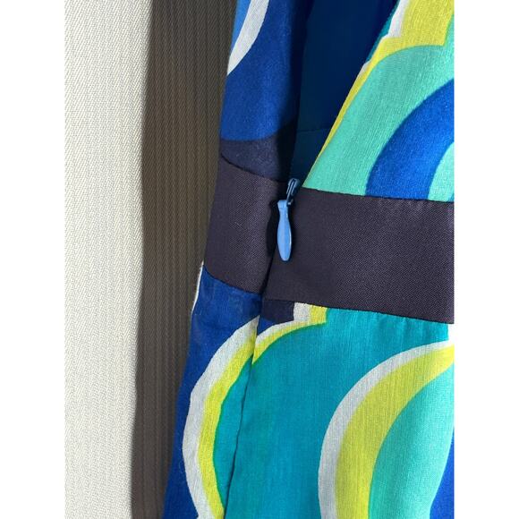 NWT Donna Morgan Dress Women's Size 8 Sleeveless Midi Blue Green Bow on Shoulder - Picture 3 of 6